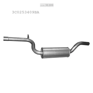   POLMO 30.005 - Kipufogó közép dob VW PASSAT 1.4, 1.6 (2005-2015)