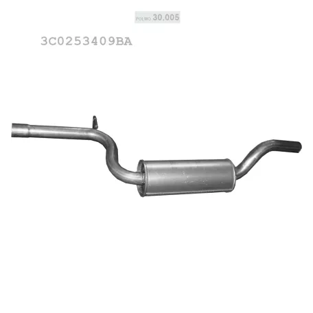 POLMO 30.005 - Kipufogó közép dob VW PASSAT 1.4, 1.6 (2005-2015)