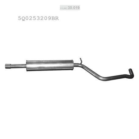 POLMO 30.019 - Kipufogó közép dob VW GOLF 1.4 (2012-2020)