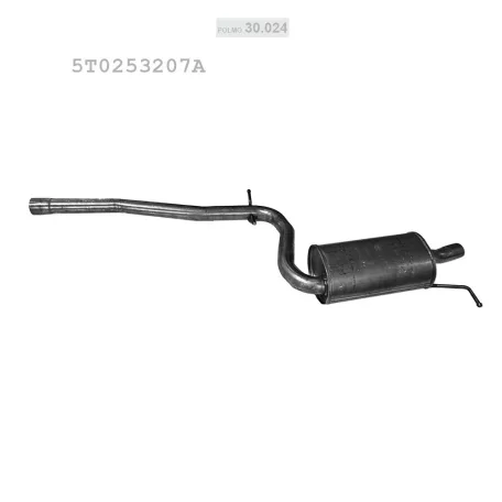 POLMO 30.024 - Kipufogó közép dob VW Touran 1.6 TDi