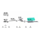 POLMO 30.185 - Kipufogó hátsó dob VW VENTO 1.9 D (1994-1999)