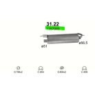 Polmo 31.22 – VOLVO 140 / 240 / 260 Kipufogó hátsó dob