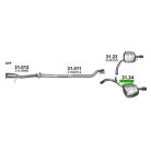 Polmo 31.24 – VOLVO S80 II, V70 III, XC70 kipufogó hátsó dob