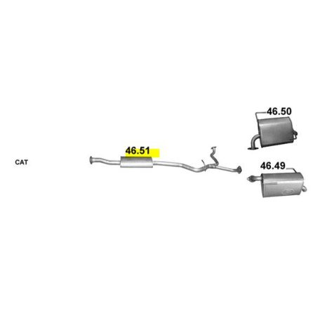 Polmo 46.51 – SUBARU Legacy / Outback Középső kipufogó dob