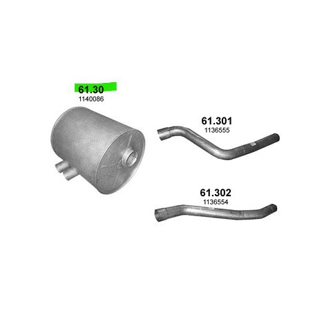 Polmo 61.30 Kipufogó dob – DAF SB 3000 11.6