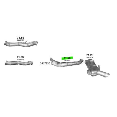 Polmo 71.58 – SCANIA Kipufogó összekötő cső