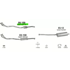 Polmo 99.159 katalizátor – BMW 3 E36 / 316i / 318i