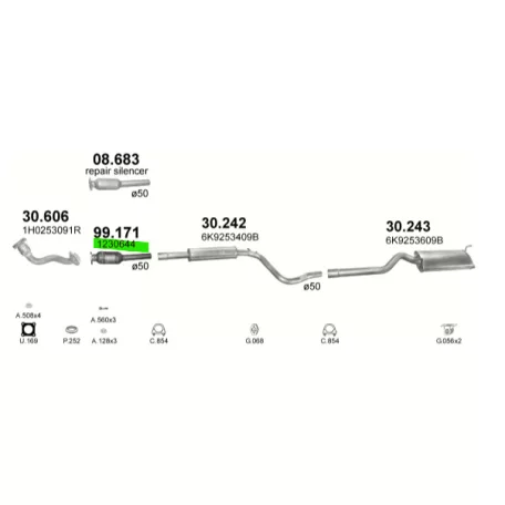 Polmo 99.171 utángyártott katalizátor – Ford / Seat / VW 1.9 TDi