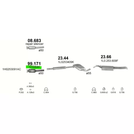 Polmo 99.171 utángyártott katalizátor – Ford / Seat / VW 1.9 TDi