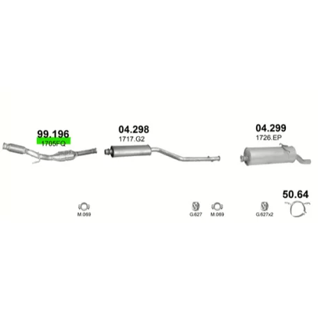 Polmo 99.196 utángyártott katalizátor – Citroen Xsara Picasso 2.0 HDi