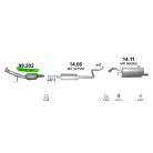 Polmo 99.202 katalizátor – Smart / Mitsubishi Colt 1.1i/1.3i/1.5i