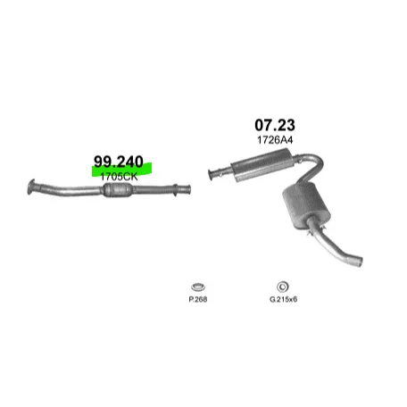 Polmo 99.240 utángyártott katalizátor – 1.9D Citroen Jumper / Fiat Ducato II / Peugeot Boxer