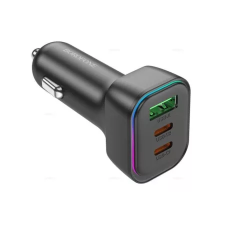 Borofone BZ28C Autós Töltő – PD 60W, 2×Type-C + 1×USB Port, Gyors Töltés