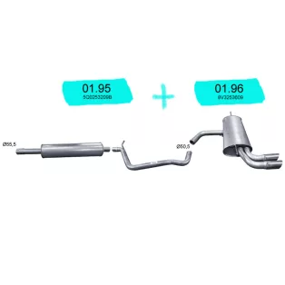 Kipufogó szett – AUDI A3 Sportback 1.4 TFSI (2012-2020)
