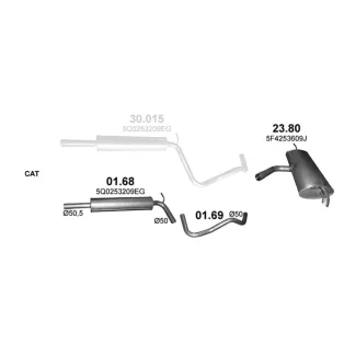Kipufogó szett– SEAT Leon III 1.0 TSi (2015-2020)