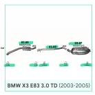 Kipufogó rendszer – BMW X3 E83 3.0 TD (2003-2005)