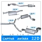 Kipufogó rendszer – CHEVROLET Captiva / OPEL Antara 2.2 D (2010-2015)