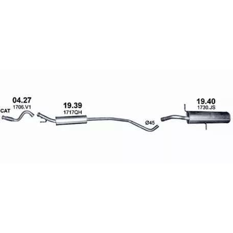Kipufogó rendszer – 1.2 THP / 1.6 VTi PEUGEOT 308 / 3008 / C4 / DS4 (2010-2018)