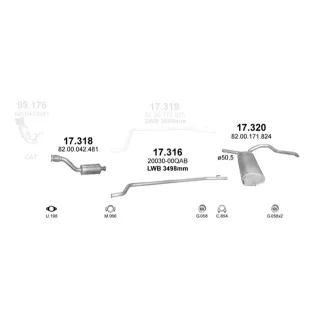   Kipufogó rendszer – 1.9 D OPEL Vivaro / Primastar / Traffic II (2001-2006)