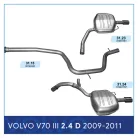Közép + Hátsó kipufogó szett – VOLVO V70 III 2.4 D (2009-2011)