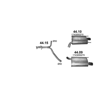   Kipufogó szett – LEXUS GS 300 / 350 / 450h (3.0 / 3.5, 2005-2011)