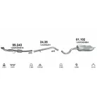 Kipufogó rendszer katalizátorral – AUDI A3 / Leon / Golf IV 1.9 TDi (1996-2005)