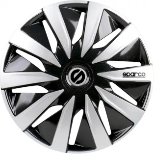 16" DÍSZTÁRCSA SPARCO LAZIO EZÜST-FEKETE, 4db