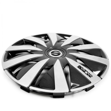 15" DÍSZTÁRCSA LAZIO EZÜST-FEKETE, 4db