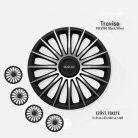 15" DÍSZTÁRCSA TREVISO EZÜST-FEKETE, 4db