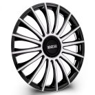 15" DÍSZTÁRCSA TREVISO EZÜST-FEKETE, 4db