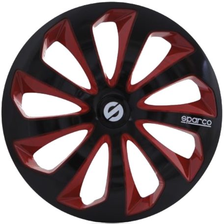 15" DÍSZTÁRCSA SICILIA FEKETE-PIROS, 4db