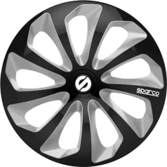 16" DÍSZTÁRCSA SICILIA FEKETE-EZÜST, 4db