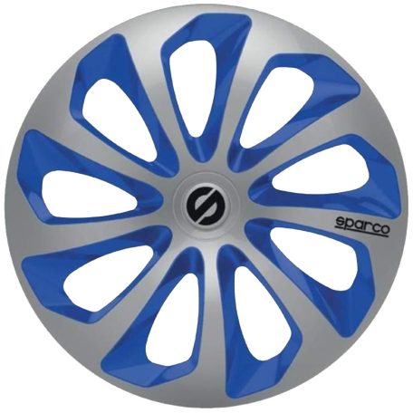 15" DÍSZTÁRCSA SICILIA EZÜST-KÉK, 4db