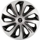 16" DÍSZTÁRCSA SICILIA EZÜST-FEKETE, 4db