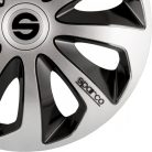 16" DÍSZTÁRCSA SICILIA EZÜST-FEKETE, 4db