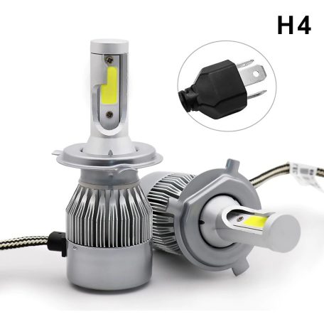 C6 LED, H4, autó izzó, 36W, 9-32V (1pár)