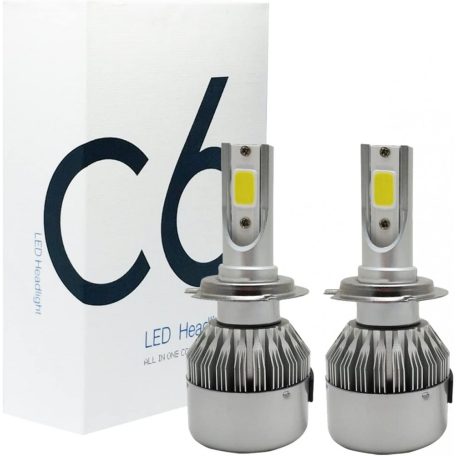 C6 LED, H7, autó izzó, 36W, 9-32V (1pár)