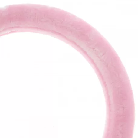 Rózsaszín csajos kormányvédő, plüss szőrme, 37-39cm