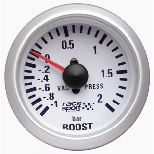 Turbónyomás mérő óra, RACE SPORT, átmérő 52mm, 12V