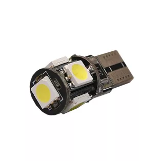   SBAutoparts T10 izzó, helyzetjelző, 5xSMD led, 5W, 12V, fehér (1db)