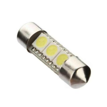 SBAutoparts SV8.5 szofita izzó, 3xSMD led, 3W, 12V, 39mm, fehér (1db)