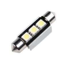   SBAutoparts SV8.5 szofita izzó, 3xSMD led, 3W, 12V, 39mm, Canbus, fehér (1db)