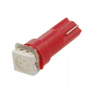   SBAutoparts T5 műszerfal izzó, 1xSMD led, 1W, 12V, piros (1db)