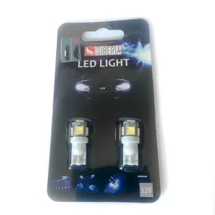   SBAutoparts T10 izzó, helyzetjelző, 5xSMD led, 5W, 12V, fehér (1pár)