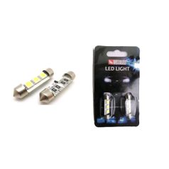   SBAutoparts SV8.5 szofita izzó, 36mm, 3xSMD led, 3W, 12V, fehér (1pár)