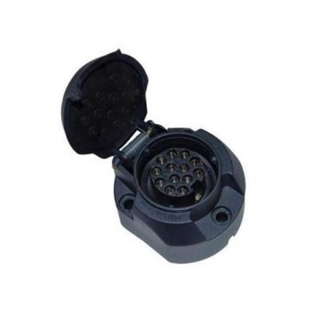 Vonóhorog aljzat, műanyag, 13 pólusú