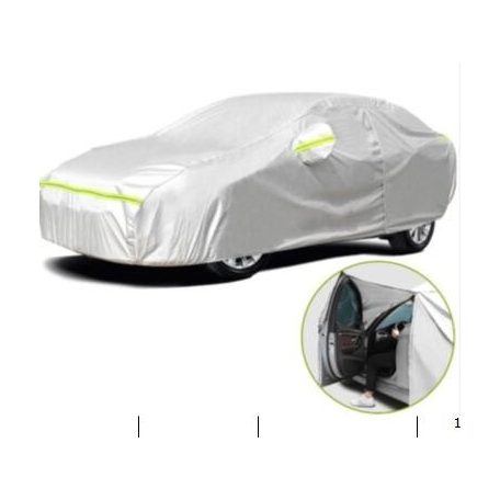 Autóponyva S Méret – 3 Rétegű, Pamut Belső, PVC Külső, Cipzáras Ajtóval