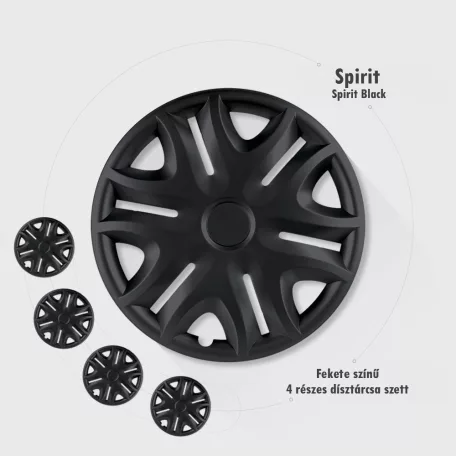 13" DÍSZTÁRCSA SPIRIT FEKETE, 4db