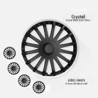 16" DÍSZTÁRCSA CRYSTAL OB FEKETE-EZÜST, 4db