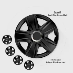 16" DÍSZTÁRCSA ESPRIT RC FEKETE, 4db